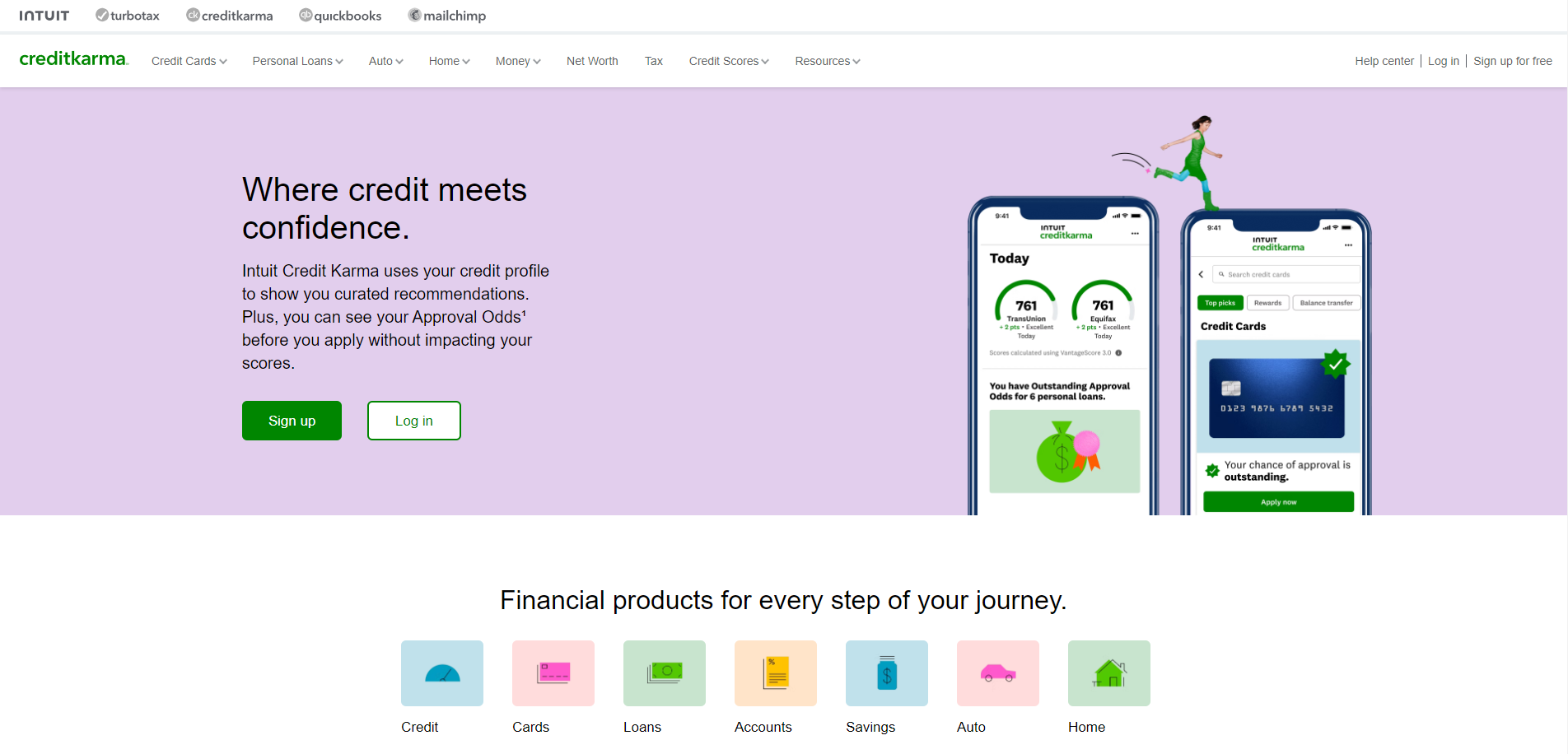 CreditKarma homepage