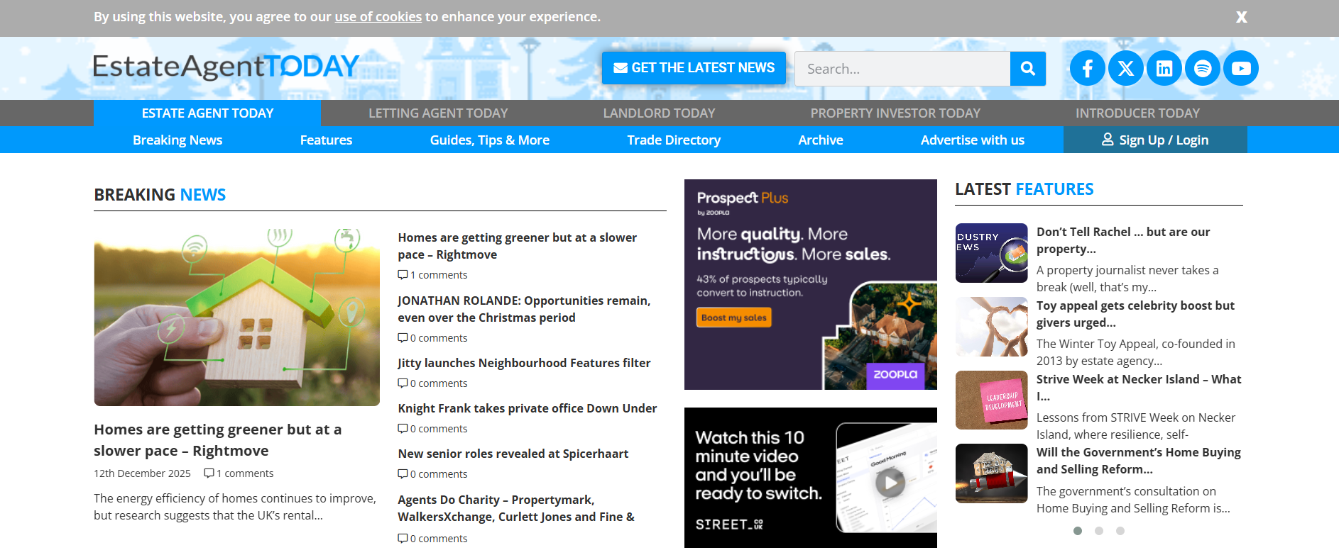 Estate Agent Today, a UK property website that connects mortgage lenders and borrowers