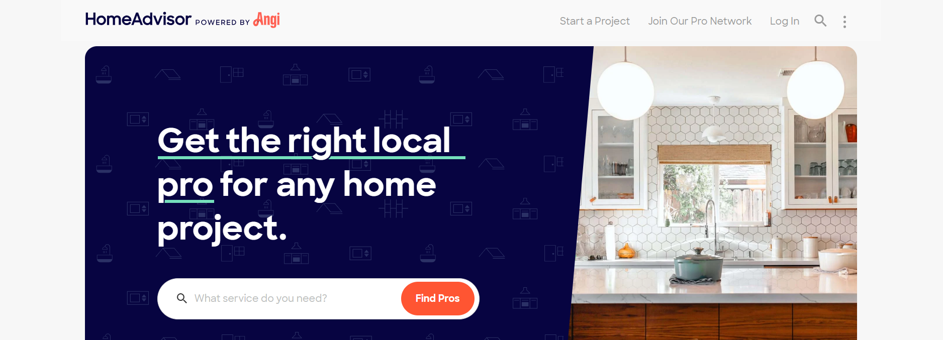 HomeAdvisor homepage