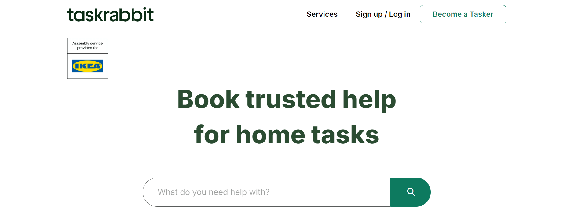 TaskRabbit homepage