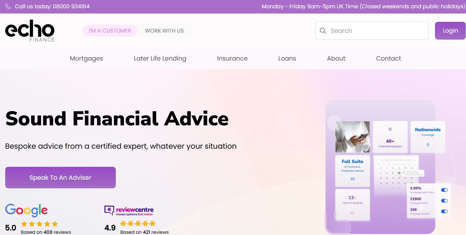 Echo Finance, a UK mortgage lead generator