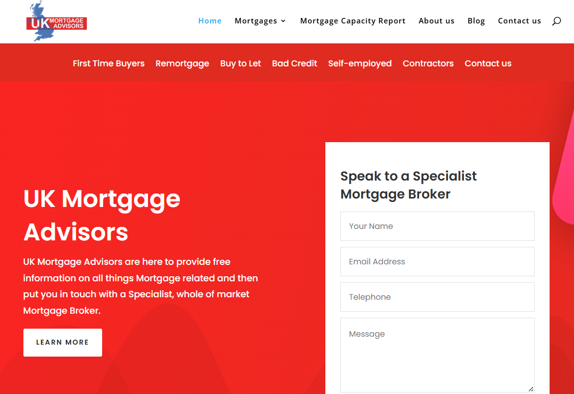 UK Mortgage Advisors, a UK mortgage lead generation and matching website