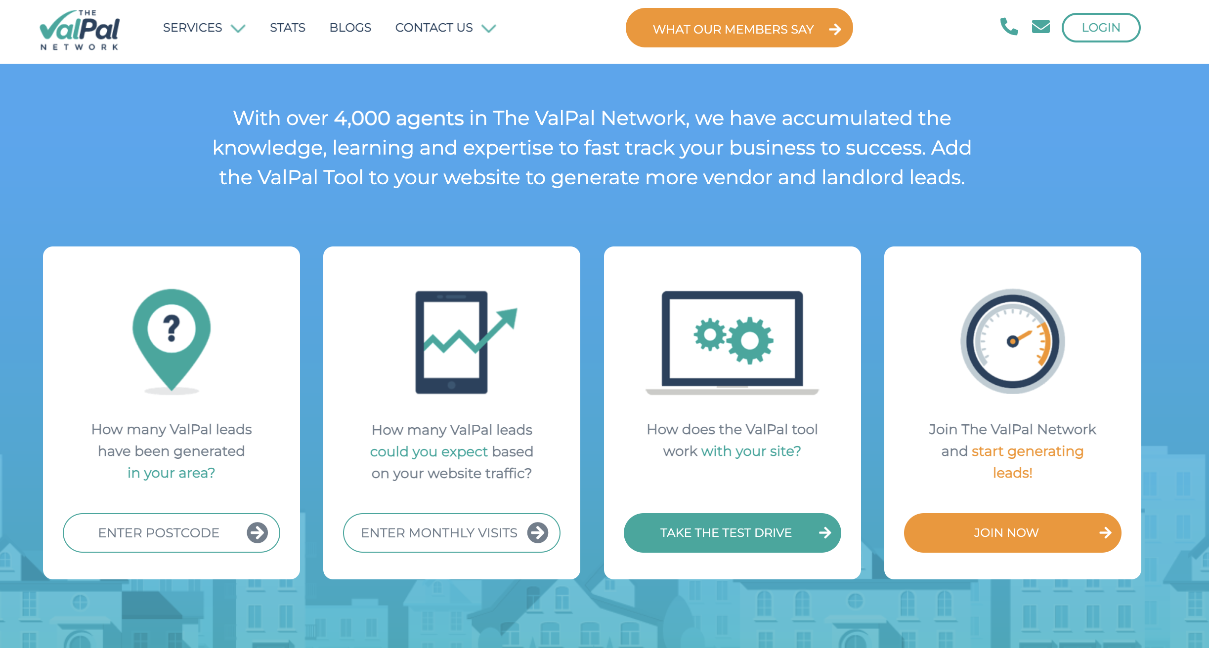 The main page of the ValPal Network website