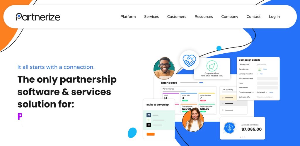 Partnerize website main page