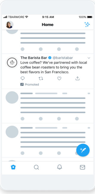 The visual representation of how Promoted Ads on X (ex Twitter) look like