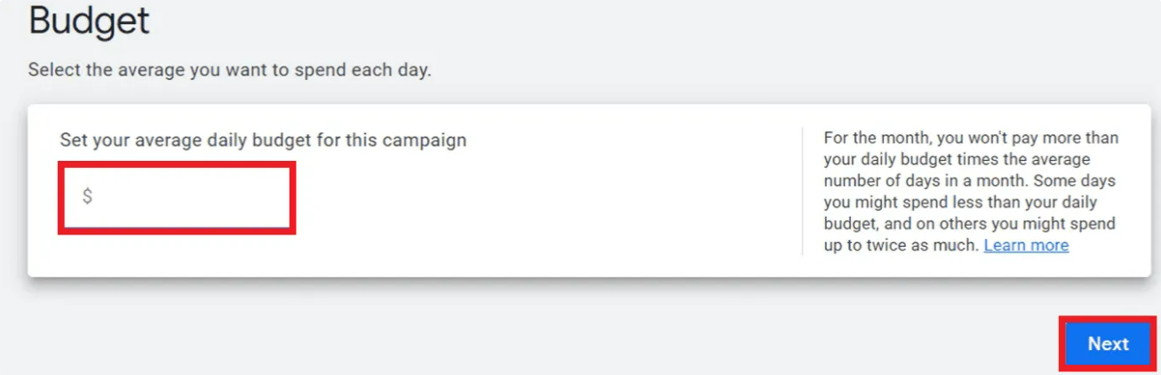 Setting your average daily budget for call-only Google campaigns