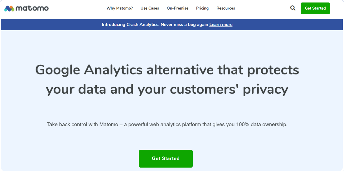 Home page of the Matomo - Free Web Analytics Tool