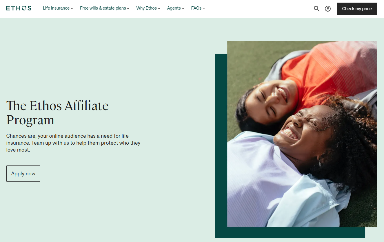 Ethos homepage