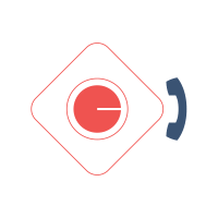 Animated icon of calls dynamically routed to agents, symbolising intelligent call distribution and reduced wait times.