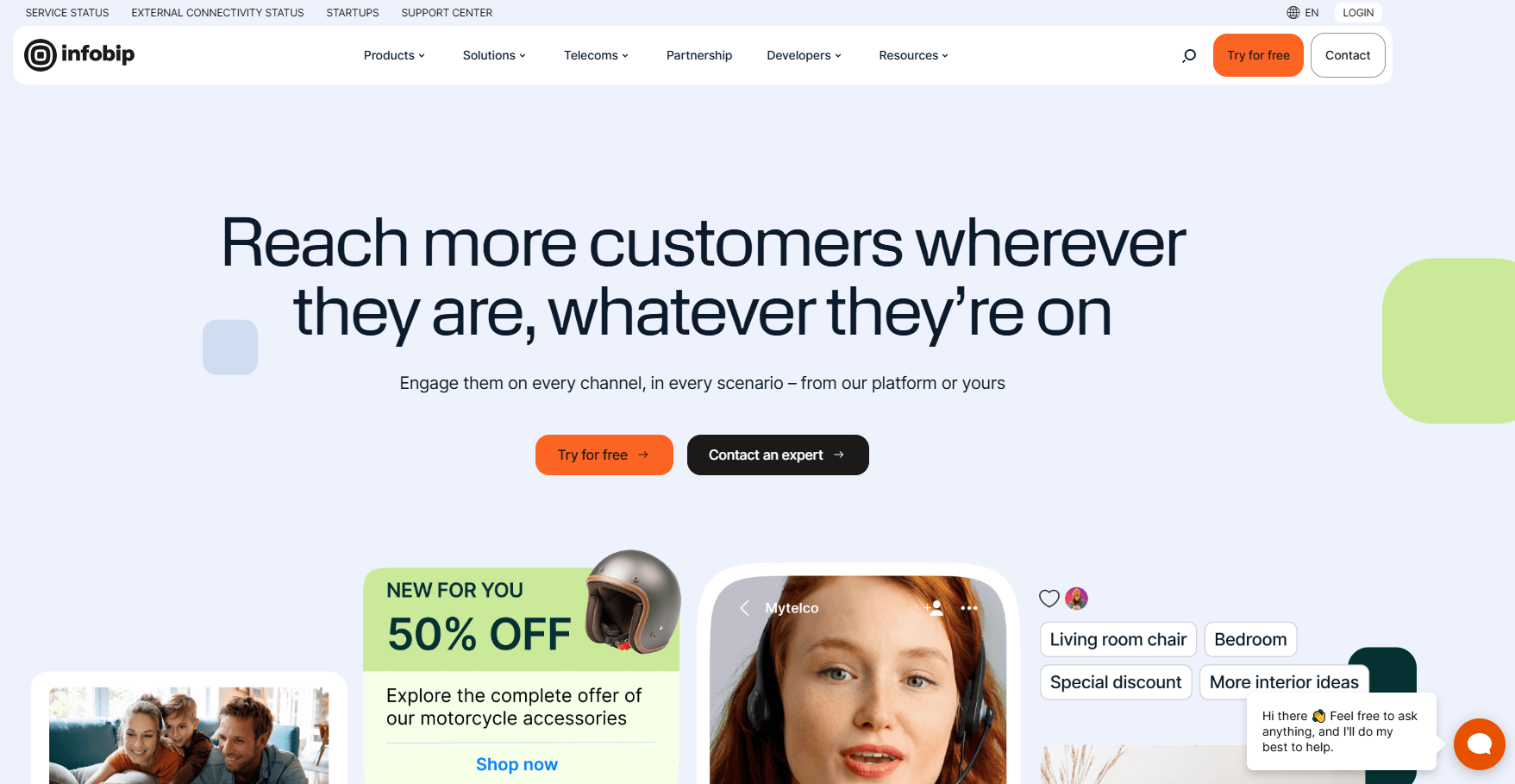 Infobip homepage screenshot