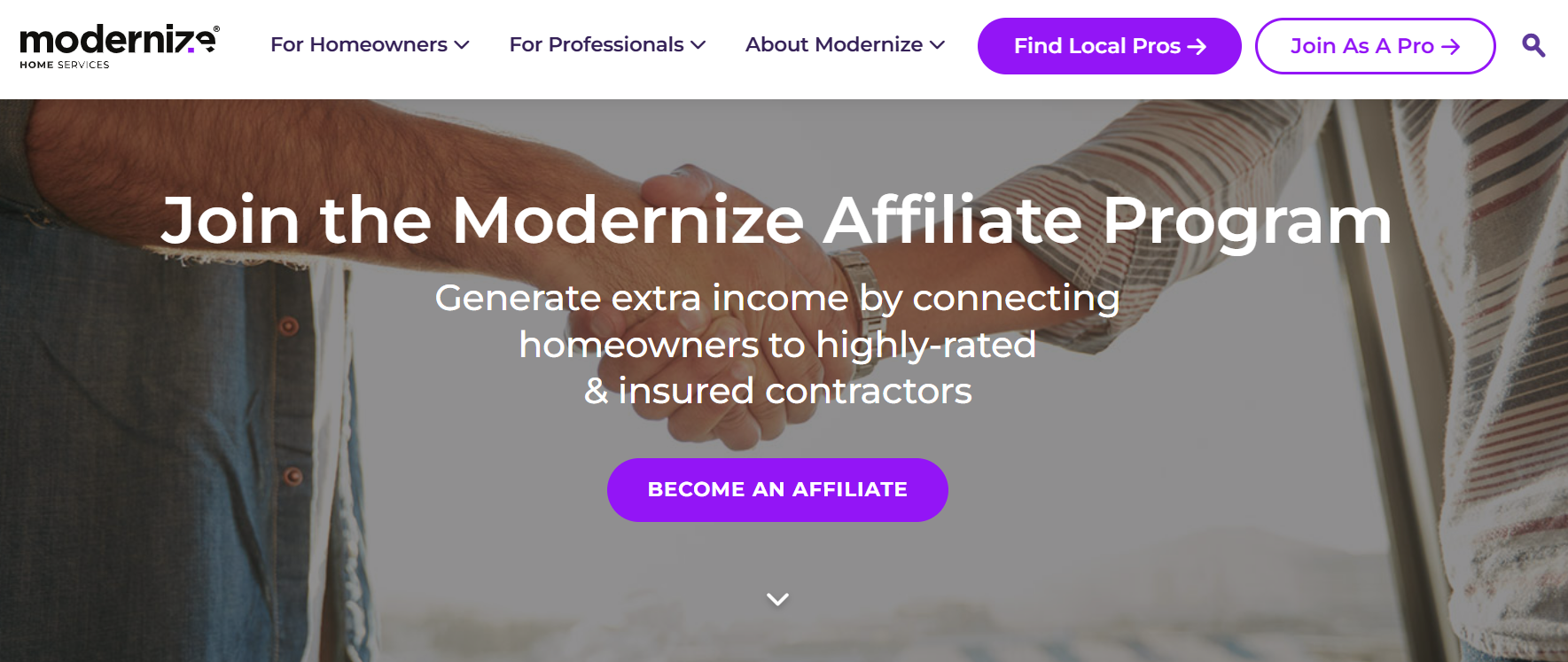 Modernise homepage