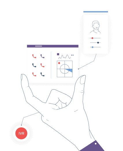 IVR dashboard interface displaying call routing paths, caller data, and analytics to optimise call handling and improve customer experience.