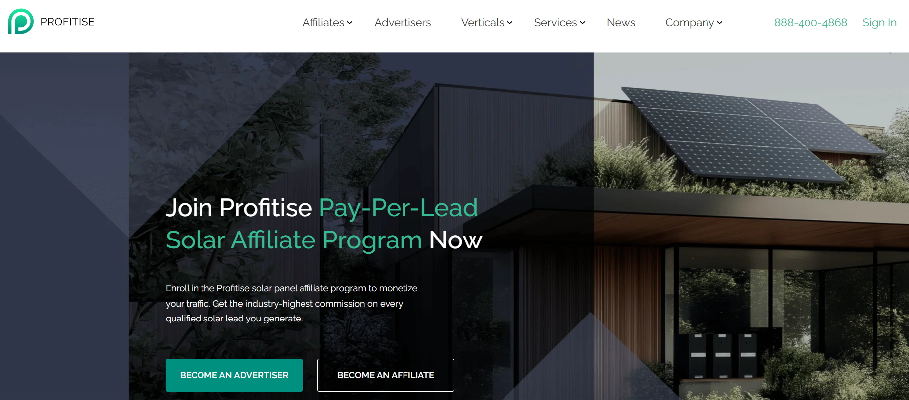 Profitise homepage
