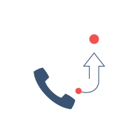 Visual of intelligent ACD call routing directing customers to the most appropriate agents using real-time data.