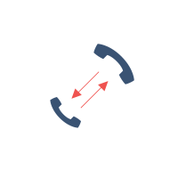 Graphic showing how ACD call forwarding reroutes calls to available staff for consistent support.