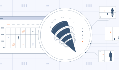 An abstract, representing an affiliate funnel and its metrics