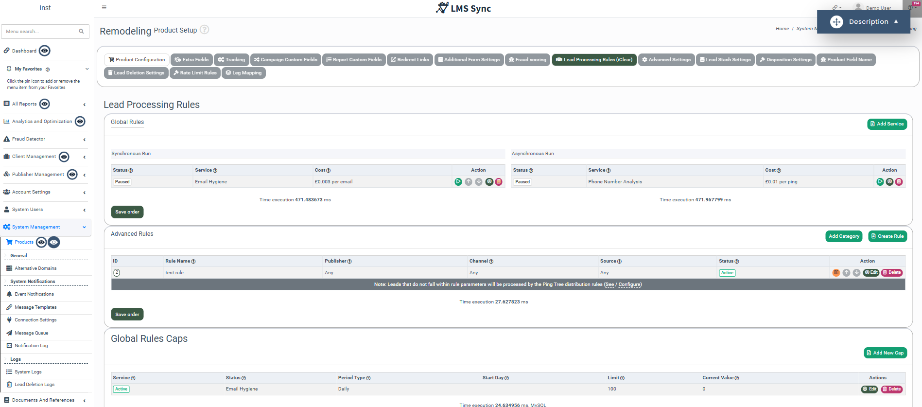 LMS Sync's iClear functionality screenshot