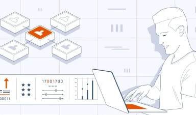 Visualizing the process of analyzing and evaluating a software provider across a wide range of metrics