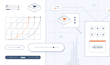 Affiliate platform dashboard illustration with performance charts, partner panels, tracking sliders, and analytics widgets.